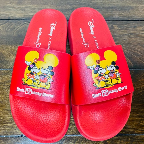 NWT Authentic Coach Disney Slides Walt Disney 50th Anniversary - Picture 2 of 9